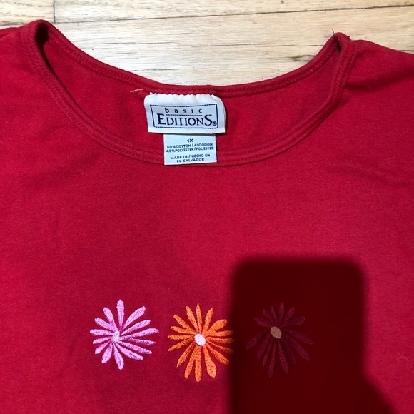 Red flower crop top - Picture 2 of 2